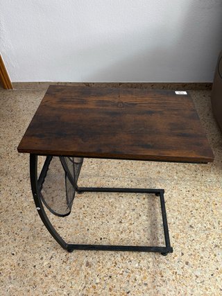 Mesa auxiliar madera y metal