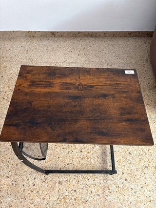Mesa auxiliar madera y metal