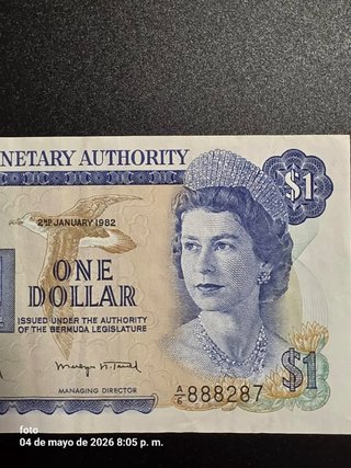 Billete  1 Dollar 1982 Queen Elizabeth II