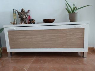 Conjunto 2 Muebles Aparadores Madera y metal
