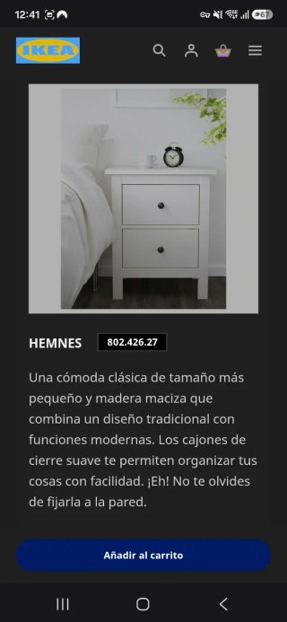 2 Mesitas Noche IKEA HEMNES Blancas