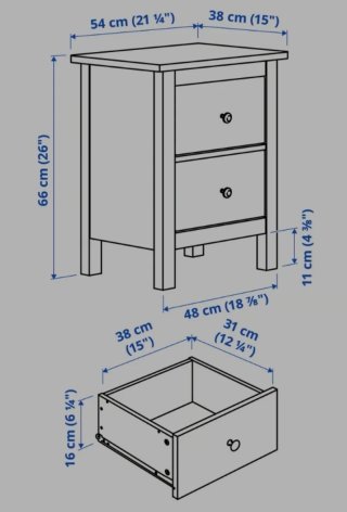 2 Mesitas Noche IKEA HEMNES Blancas