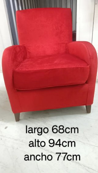 Sillón tapizado rojo — Maisons du Monde
