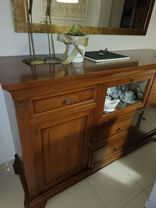 Aparador Comedor Madera y Cristal
