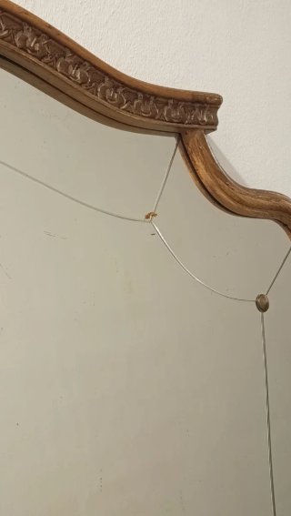 Espejo antiguo madera y cristal