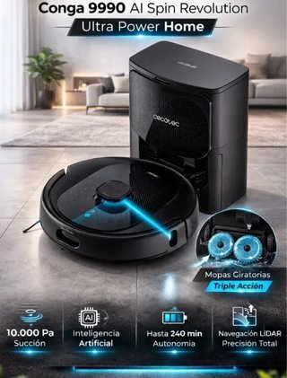 Conga 9990 AI Spin Revolution Robot Aspirador