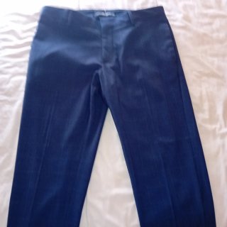 Traje de chaqueta azul a cuadros