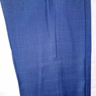 Traje de chaqueta azul a cuadros