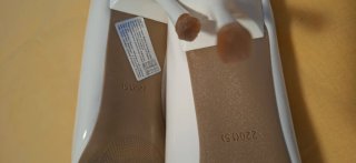 Décolleté beige tacco alto