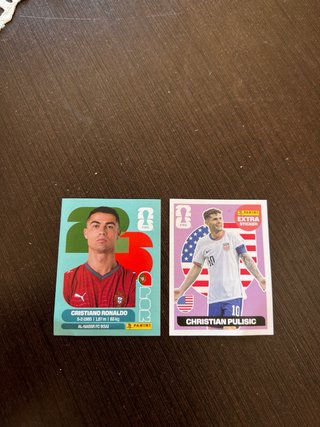 Cromos Mundial 2026 Cristiano Ronaldo y Pulisic