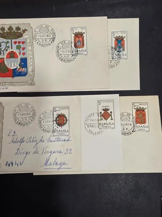 Colección  de 36 sobres primer dia.