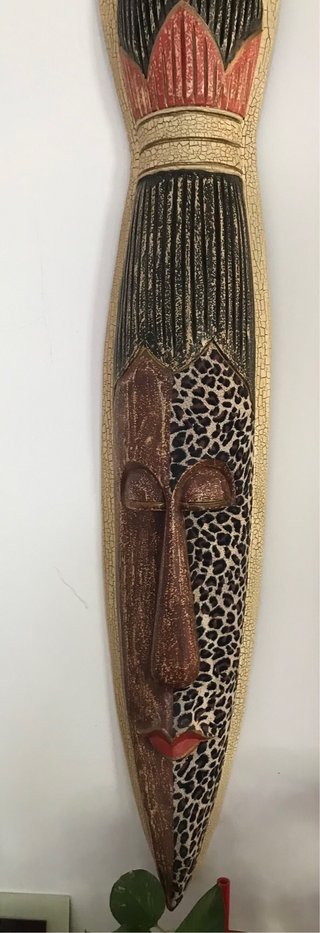Máscara de pared tribal madera
