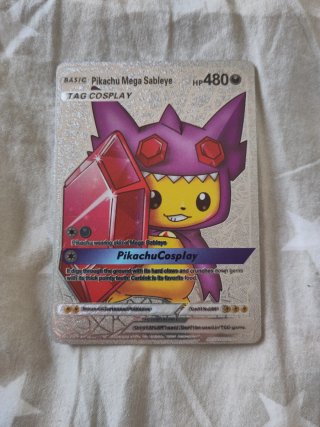 Lote 3 Cartas Pokémon Pikachu V, Mega Sableye