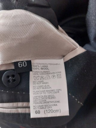 Chaqueta de traje hombre negra