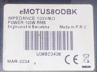 2 Altavoces Ecler eMOTUS80D Negros