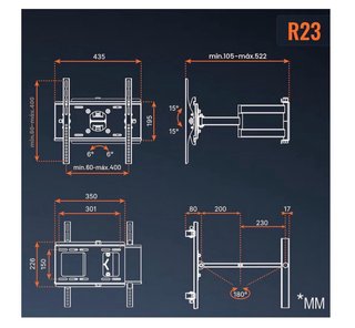 Soporte TV Rico Brazo Articulado 40-75