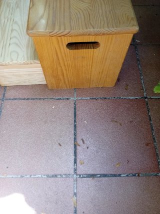 Taburete de madera de 1 peldaño