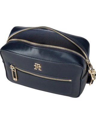 Bolso bandolera Tommy Hilfiger negro y dorado