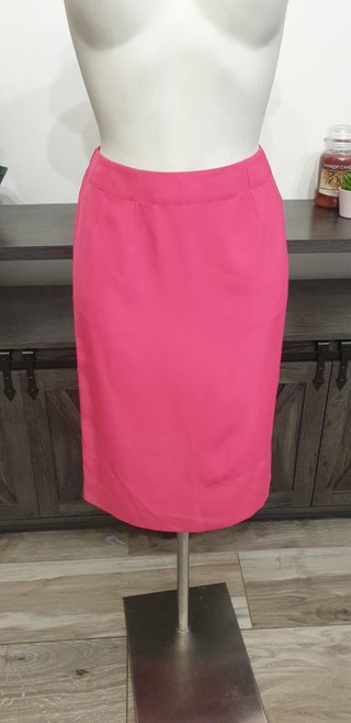 Gonna Yves Saint Laurent Seta Fucsia Vintage