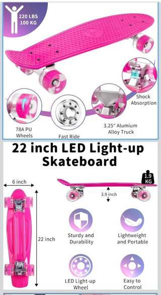 Monopatín rosa Penny Board