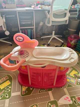 Juguete de baño rosa y blanco