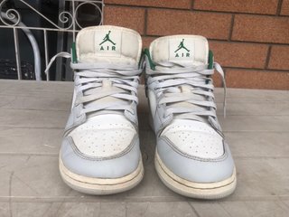 Jordan 1 Mid Green White