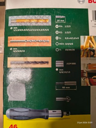 Juego de brocas y puntas Bosch