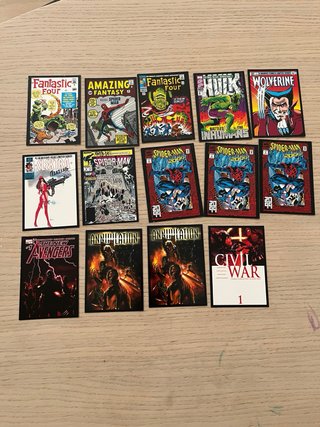 Lote Cromos y Cartas Marvel Superhéroes Panini
