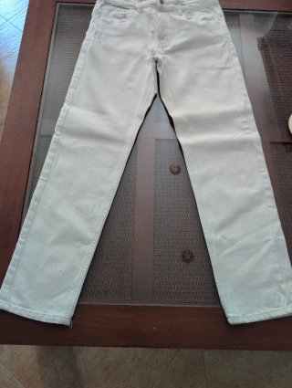 Vaqueros blancos rectos Mango Talla 38