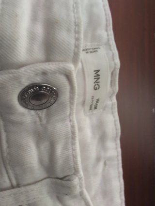 Vaqueros blancos rectos Mango Talla 38