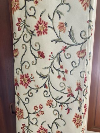 Cortina beige y roja 1,25 x 2,60