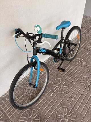 Bicicleta Infantil Btwin Negra y Azul