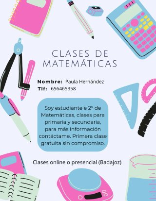 Clases particulares de matemáticas, ESO y primaria