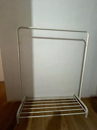 Burra perchero metálico blanco