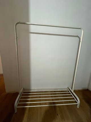 Burra perchero metálico blanco