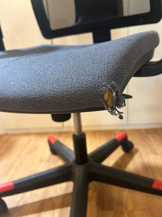 Silla de escritorio ergonómica negra y roja