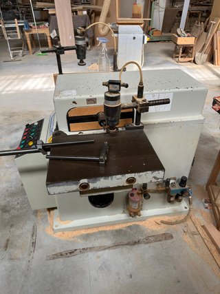 Escopladora Semiautomática para Madera doble carro