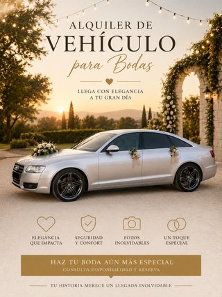 Vehículo coche boda