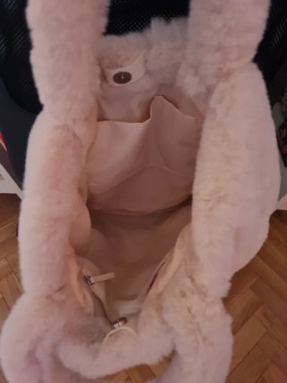 Bolso de peluche blanco para mujer