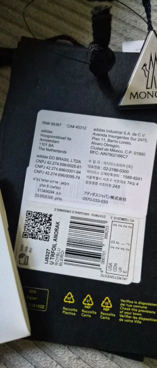 Plumífero Moncler Genius x Adidas Originals