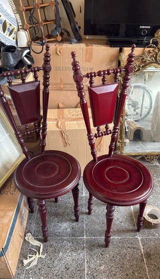 Coppia di Sedie Retro in Legno