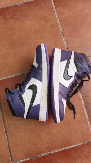 Nike Air Jordan 1 Morado Blanco