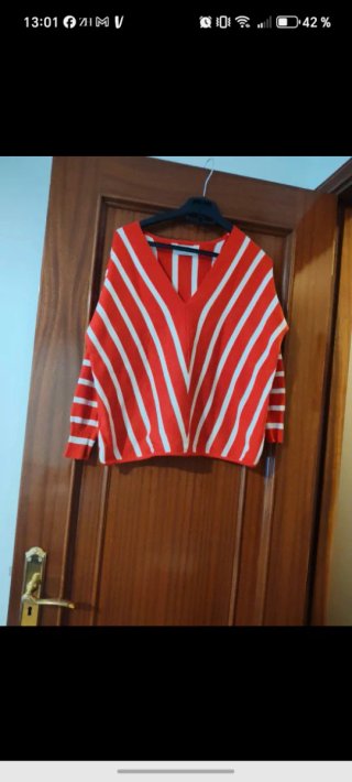 Jersey Only rayas rojo y blanco