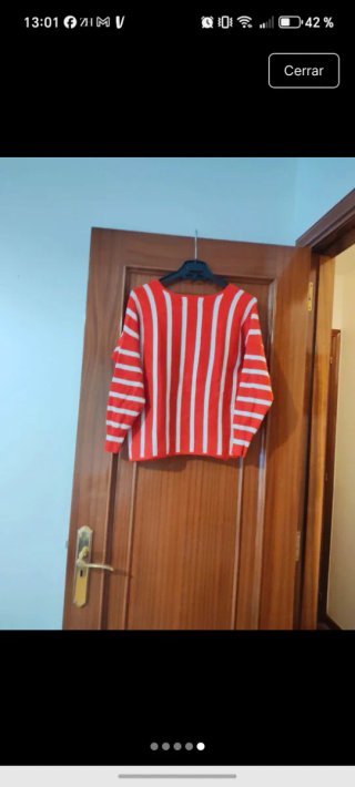 Jersey Only rayas rojo y blanco