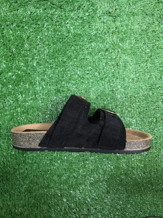 Chanclas elegantes Sunsea negras con hebillas dora