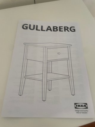 2 Mesitas Noche GULLABERG Ikea Blancas