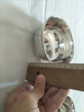 Vajilla antigua Meneses cuencos bol plateado plata