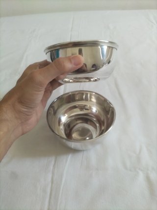 Vajilla antigua Meneses cuencos bol plateado plata
