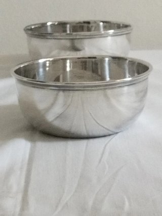 Vajilla antigua Meneses cuencos bol plateado plata
