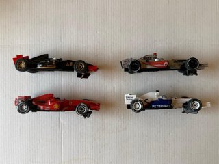 4 Coches F1 Scalextric SCX 1:43